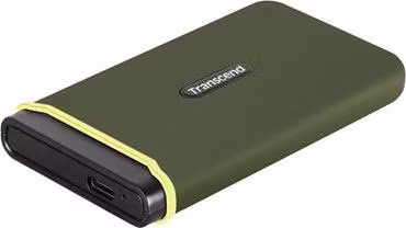Transcend ESD380C 4TB USB 3.2 Gen 2x2 (USB-C) Externí Anti-Shock SSD disk (3D TLC), 2000MB/R, 2000MB/W, armádní zelená