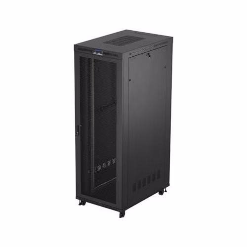 19" VOĽNE STOJÚCA RACKOVÁ SKRIŇA 47U 800X1200 ČIERNY LCD S PERFOROVANÝMI DVERAMI LANBERG (FLAT PACK) V2