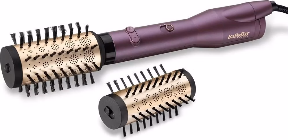 BaByliss Big Hair Dual AS950E fialový horkovzdušný rotační kulmofén, ionizační technologie, 2 teploty