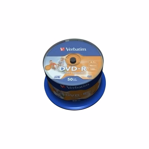 VERBATIM DVD-R(50-Pack)Vreteno/Inkjet Printable Wide/16x/4.7GB