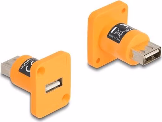 Delock Modul Typu D, ze zásuvky USB 2.0 Typ-A na zásuvku, oranžový