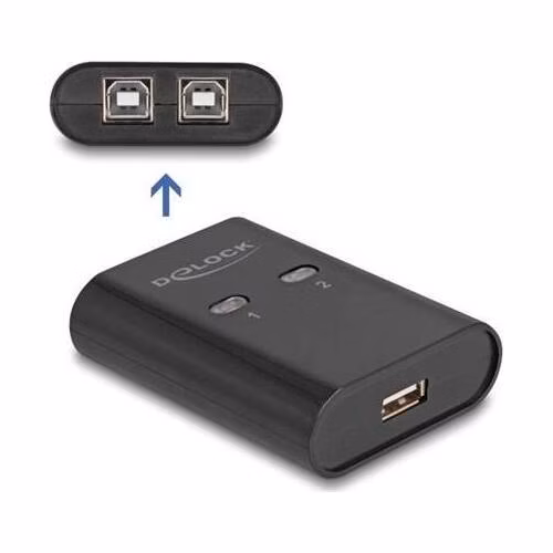 Delock Přepínač USB 2.0, 2 PC na 1 zařízení