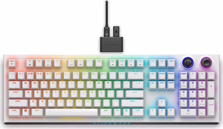 DELL klávesnice Alienware Tri-Mode Wireless Gaming Keyboard (/  AW920K/ US/ Int./ mezinár./ Lunar Light)