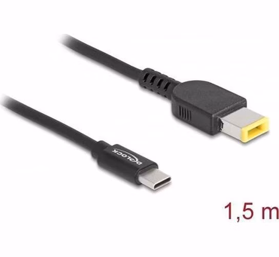 Delock Nabíjecí kabel pro laptop, ze zástrčky rozhraní USB Type-C™ na zástrčku Lenovo 11,0 x 4,5 mm