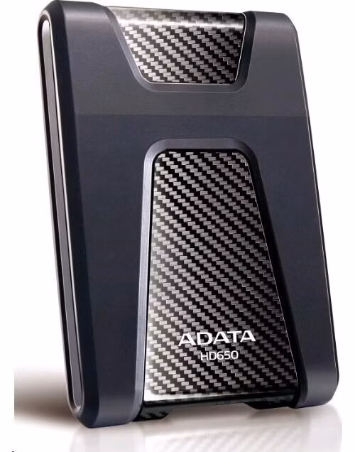 Externý pevný disk ADATA 4TB 2,5" USB 3.1 DashDrive Durable HD650, čierny (gumový, odolný voči nárazom)