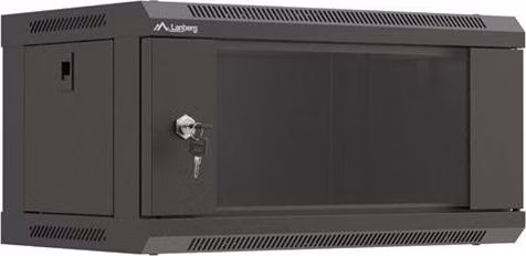 LANBERG RACKOVÁ SKŘÍŇ 19" NÁSTĚNNÁ 4U/540X350 (FLAT PACK) S PROSKLENÝMI DVEŘMI ČERNÁ