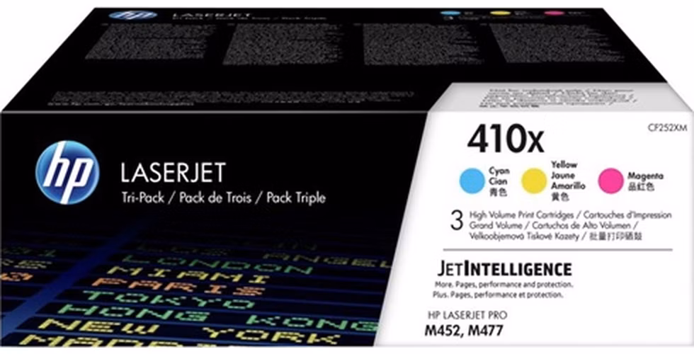 HP toner 410X/CMY/3x5000 stran/3-pack