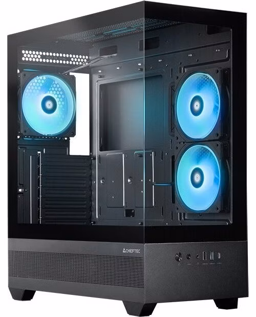 CHIEFTEC Vista / ATX / 3x120mm ARGB fan / USB 2.0 / USB 3.0 / USB-C / prosklená / černá