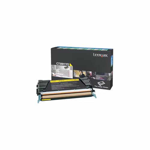 Lexmark C736, X736, X738 Yellow High Yield Return Programme Toner Cartridge (10K)