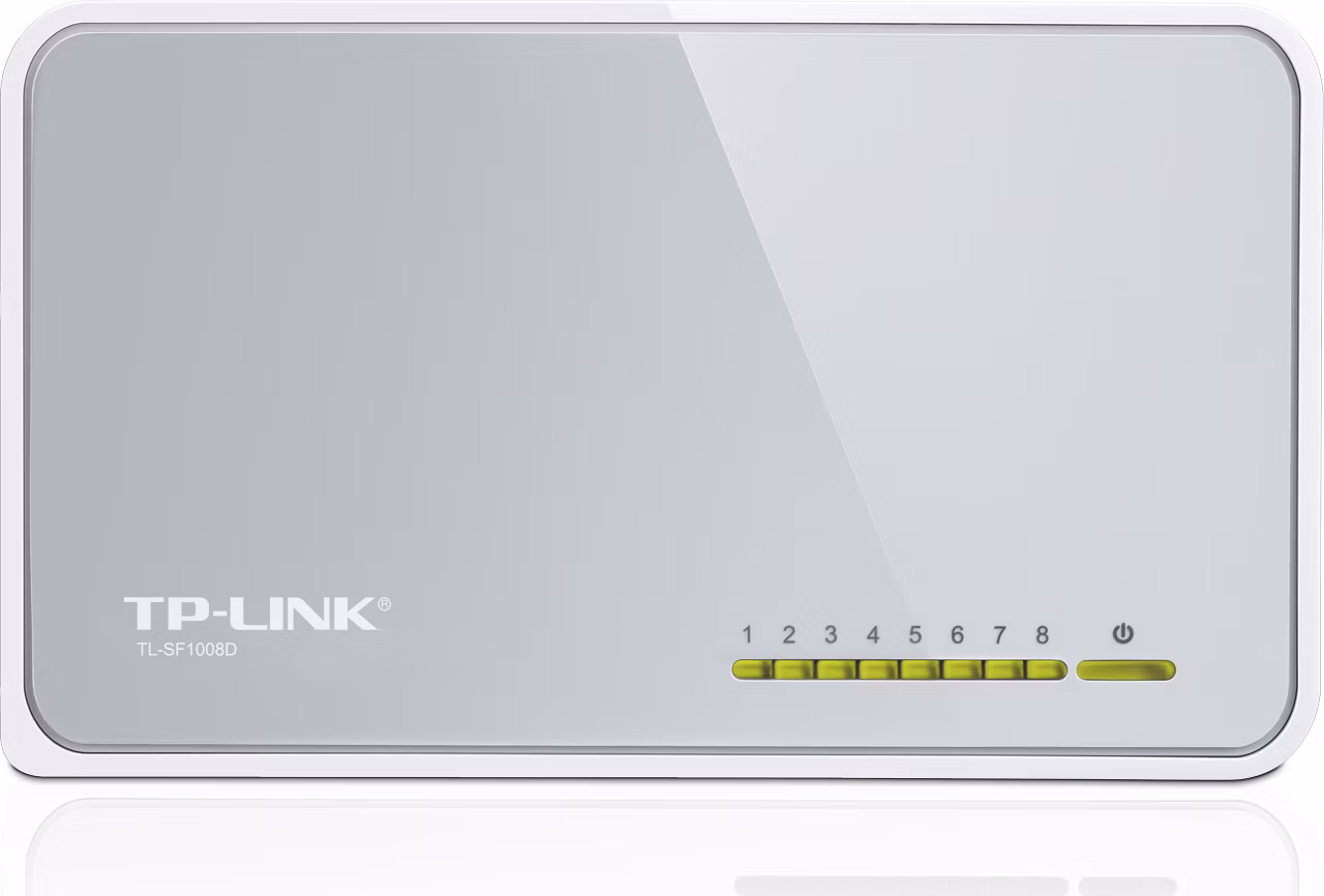 8-Port 10/100 Mbps Desktop Switch PORT: 8× 10/100 Mbps RJ45 Ports SPEC: Desktop Plastic Case FEATURE: Plug and Play