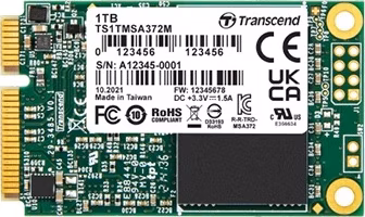 TRANSCEND MSA372M 1TB SSD disk mSATA, SATA III (MLC), 550MB/s R, 450MB/s W