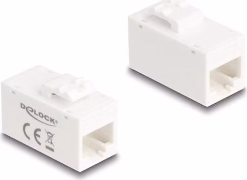 Delock Keystone Modul RJ45 jack na RJ45 jack Cat.6A UTP bílá