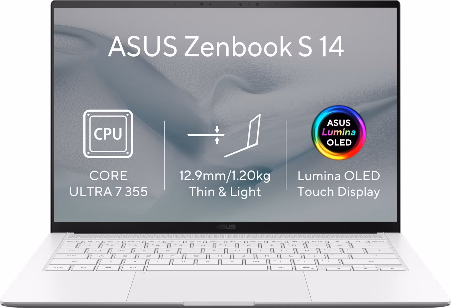 ASUS Zenbook S14 OLED/UX5406AA-OLED465XZ/U7-355/14"/2880x1800/T/32GB/1TB/Intel int/W11P/White/2R