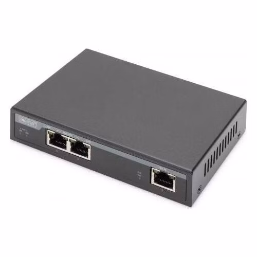 DIGITUS Gigabit PoE Indoor Extender, 2-port, 60W 100m extension, cascadable, self powered
