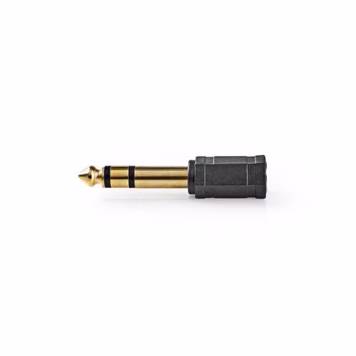 Nedis CAGP23930BKG - Stereofonní audioadaptér | 6,35mm Zástrčka – 3,5mm Zásuvka | 10 kusů | Černá barva