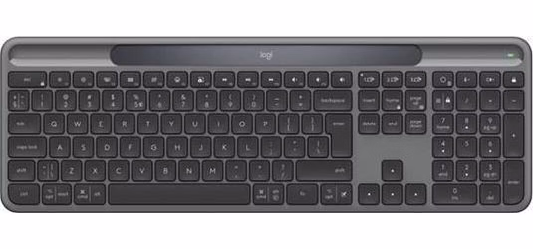 Logitech® Slim Solar+ for Business - GRAPHITE-US INT'L-2.4GHZ/BT
