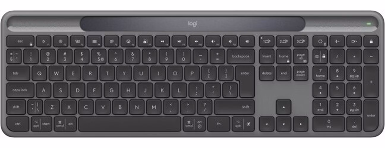 Logitech K980 - bezdrôtová solárna klávesnica, slim, grafitová - US