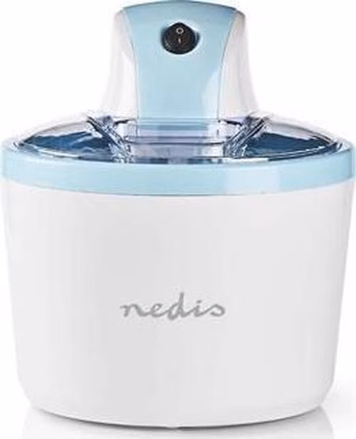 Nedis KAIM110CWT12 - Zmrzlinovač 1.2 l | Bílá / Modrá | Hliník / Plast