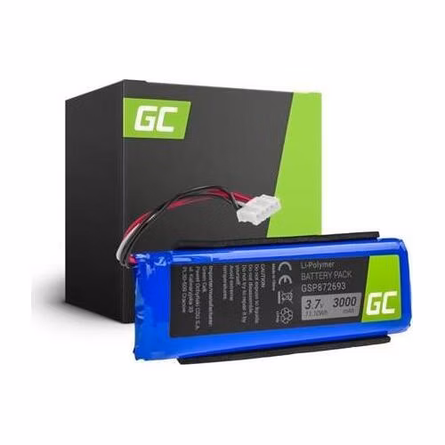 Green Cell GSP872693 P763098 03 for Speaker JBL Flip 3 / Flip III / Gray / Splashproof, Li-Polymer 3.7V 3000mAh