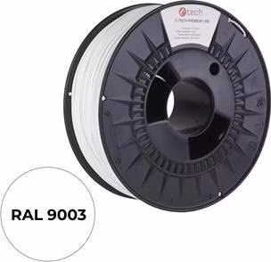 C-TECH tisková struna PREMIUM LINE ( filament ) , ASA, dopravní bílá, RAL9003, 1,75mm, 1kg