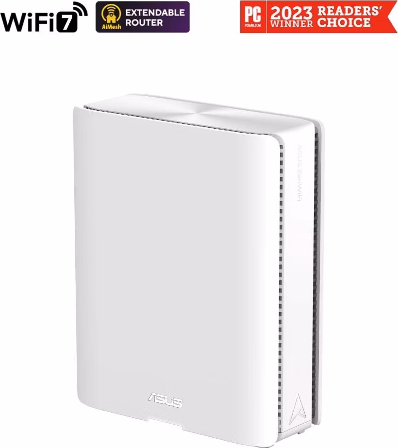 ASUS ZenWifi BQ16 1-pack, WiFi7 Extendable Router, AiMesh, 2x WAN/LAN, 3x LAN, 1x USB 3.0