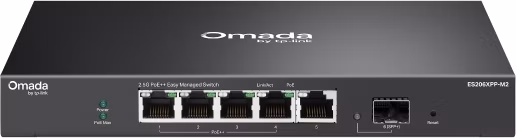 TP-Link ES206XPP-M2 Omada 4portový 2,5G + 1portový 10G PoE++ Easy Managed Switch