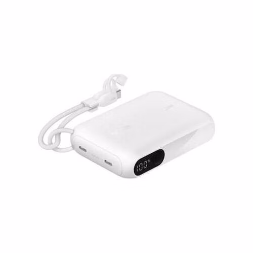 Belkin BOOST CHARGE USB-C Power Delivery PowerBanka s displejem, 10000mAh, 20W, bílá
