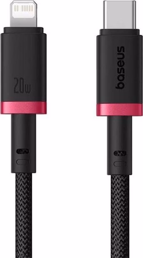 Baseus Rýchlonabíjací kábel Dura USB/Lightning 2m 20W červeno čierny