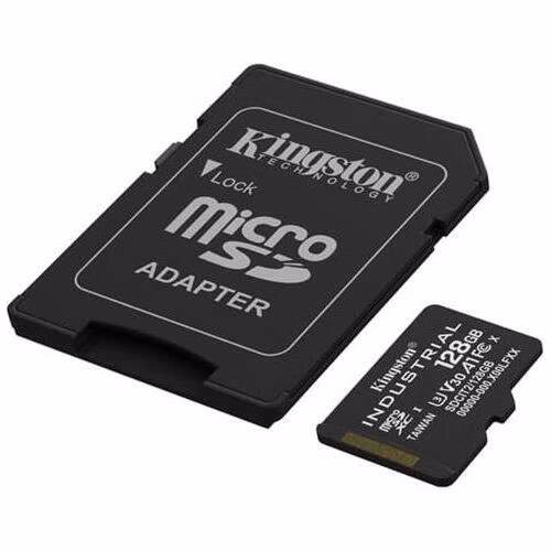 KINGSTON 128GB microSDXC Industrial C10 A1 pSLC Card + SD Adapter