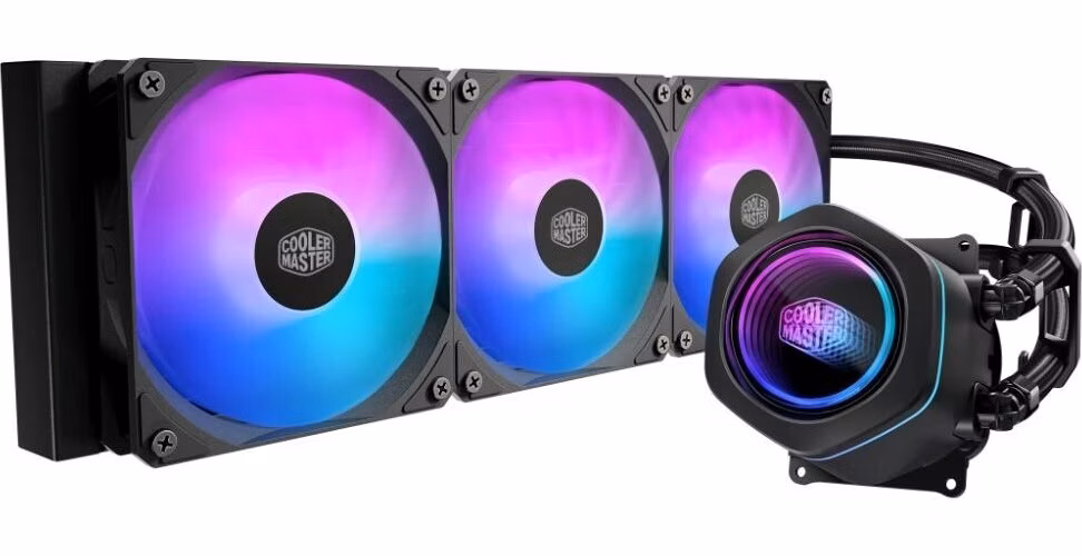 Cooler Master vodní chladič MasterLiquid Core Nex Digital 360 Black ARGB, 3x 120mm, ARGB, LGA1851, AM5, Černá