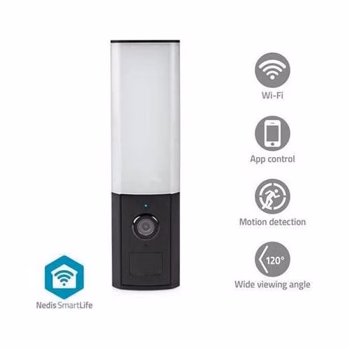 Nedis WIFICOL10CBK - SmartLife Venkovní Kamera | Wi-Fi | Full HD 1080p | IP65 | Cloud / Micro SD | 100 - 240 V AC | Nočn