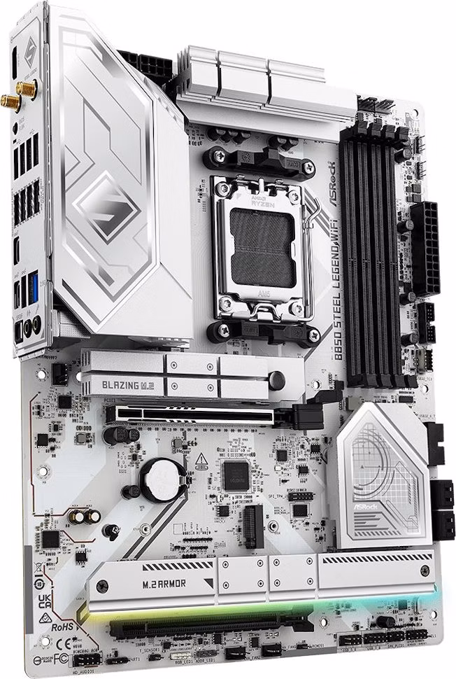 ASRock B850 Steel Legend WiFi / AMD B850 / AM5 / 4x DDR5 DIMM / 4x M.2 / HDMI / USB-C / WiFi / ATX