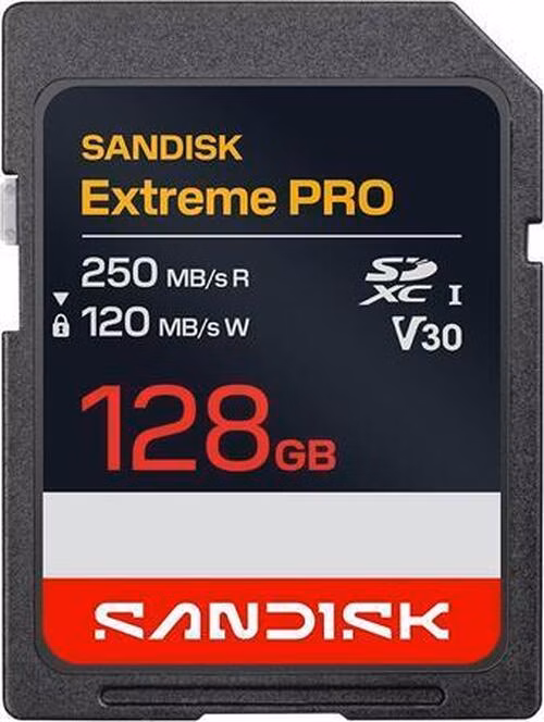 SanDisk Extreme Pro SD UHS-I 128GB SD 250MB/s(R) / 120MB/s(W)