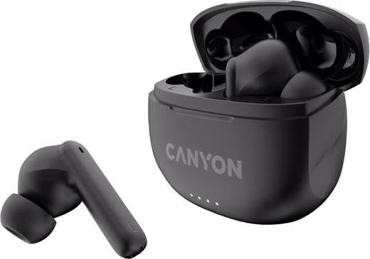 Canyon TWS-8, True Wireless Bluetooth slúchadlá do uší, nabíjacia stanica v kazete, čierne