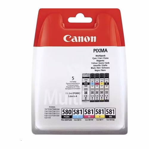 Canon inkoustová náplň PGI-580/CLI-581 PGBK/C/M/Y/BK MULTI Ink Value Pack