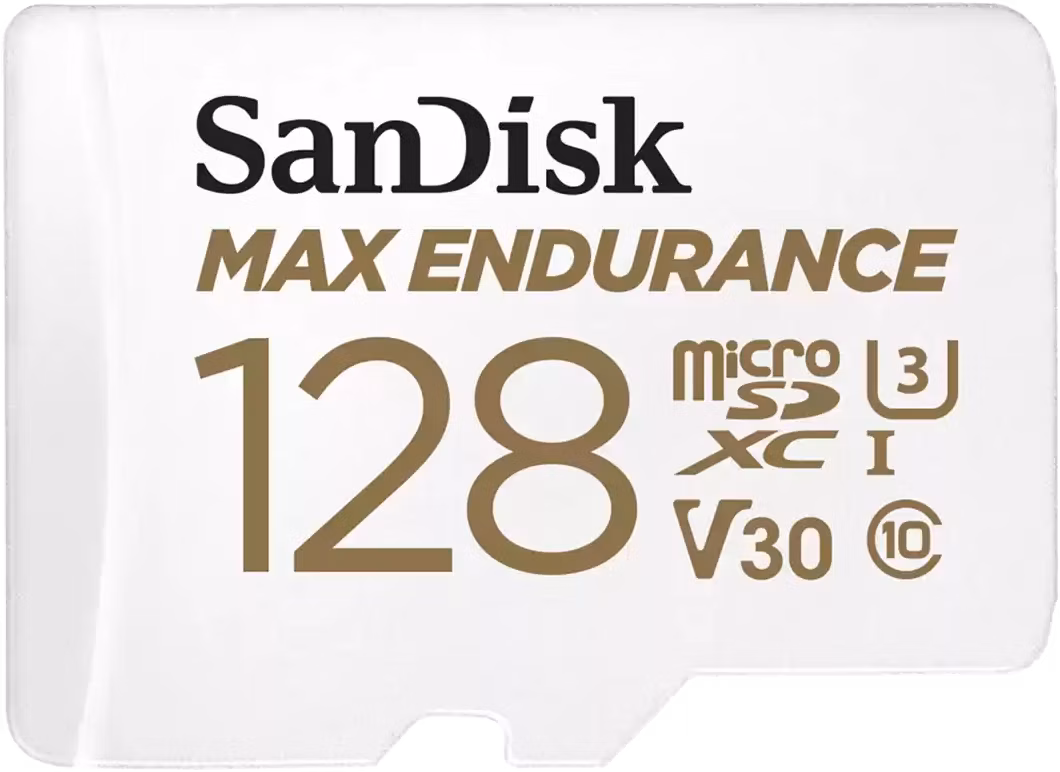 SanDisk MAX ENDURANCE microSDXC 128GB / C10, U3, V30 / 60,000 Hours / + SD Adaptér