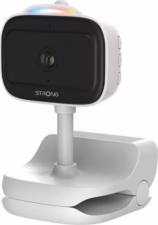 STRONG IP kamera DOVY/ dětská kamera/ bateriová/ Wi-Fi 4/ 3Mpix/ objektiv 3,6mm/ noční vidění/ SD/ 14 ukolébavek/ bílá