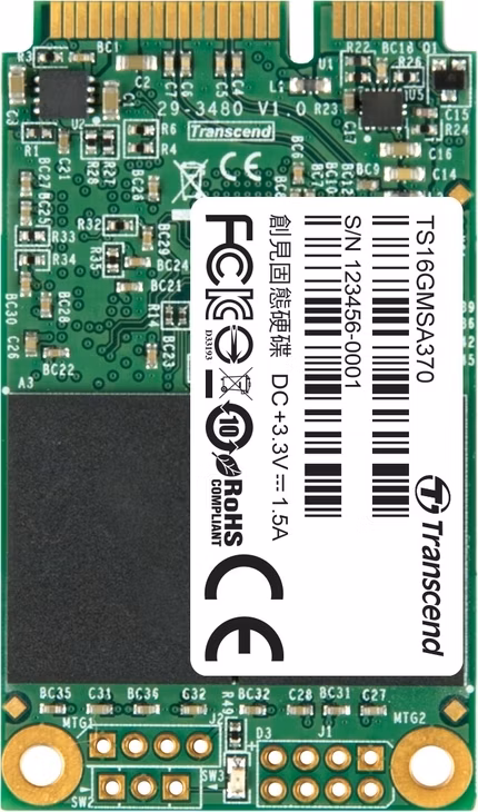TRANSCEND MSA370 16GB SSD disk mSATA, SATA III (MLC)