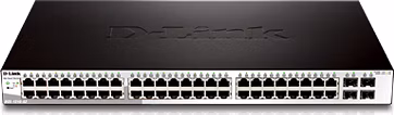 D-Link DGS-1210-52MP L2/L3 Smart+ PoE switch, 48x GbE PoE+, 4x RJ45/SFP, PoE 370W