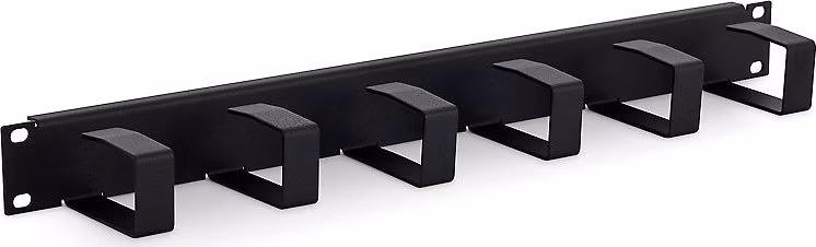 Triton 19' vyvazovací panel 1U, 6x vyvazovací háček 70x40 mm, RAL7035