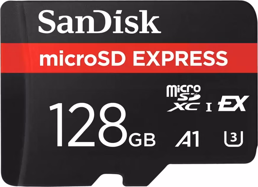 SanDisk microSD Express 128GB / U3 CL10 UHS-I / R:880/ W:480MB/s