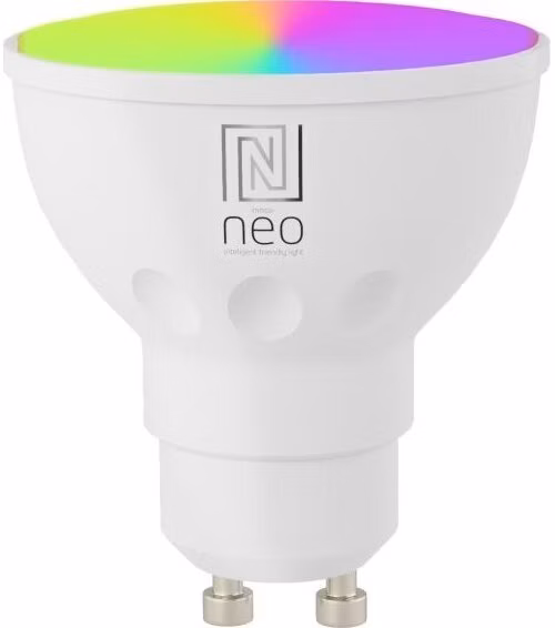 IMMAX NEO SMART LED žárovka GU10 4,8W RGB+CCT barevná a bílá, stmívatelná, Zigbee, TUYA