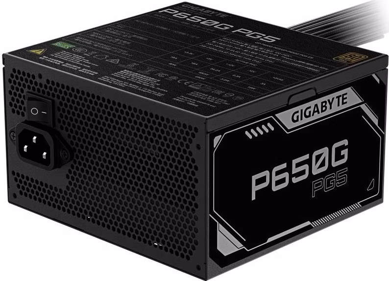 GIGABYTE zdroj P650G PG5, 650W, 120mm, 80 Plus Gold, ATX 3.1