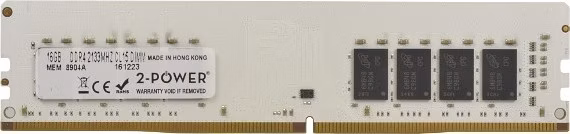 2-Power 16GB PC4-17000U 2133MHz DDR4 CL15 Non-ECC DIMM 2Rx8 ( DOŽIVOTNÍ ZÁRUKA )