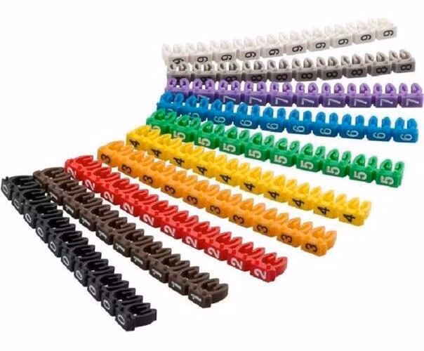 goobay Označovací klipy na kabel do průměru 2.5-4mm, 10x10ks, čísla