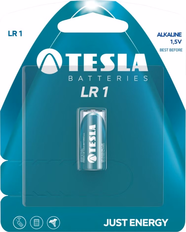 TESLA alkalická baterie LR1, blister, 1 ks