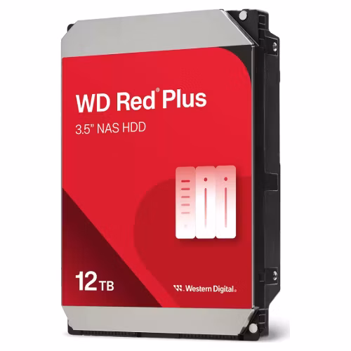 WD Red™ Plus 3,5" HDD 12TB NAS 7200RPM 512MB SATA III 6Gb/s