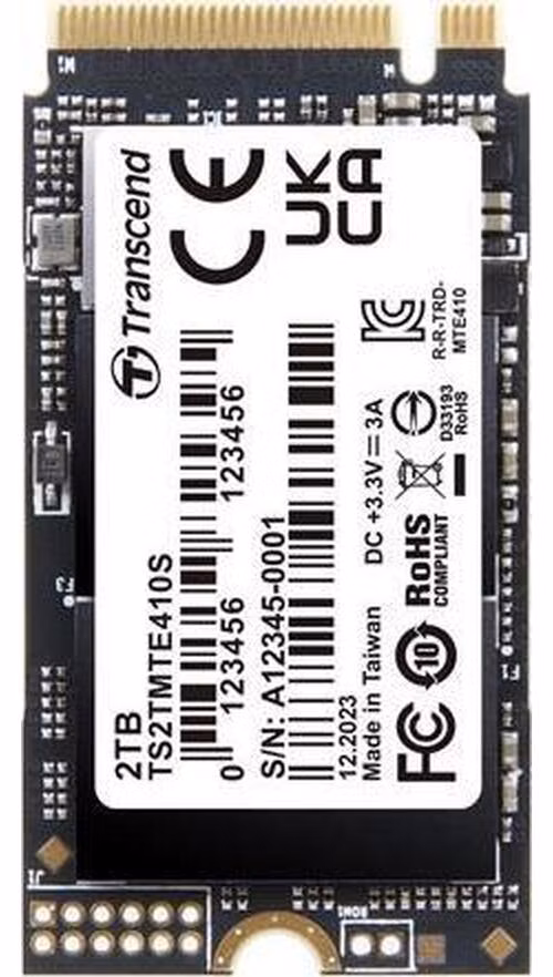 Transcend MTE410S 2TB SSD disk M.2 2242, NVMe PCIe Gen4 x4 5000MB/s R 4300MB/s W