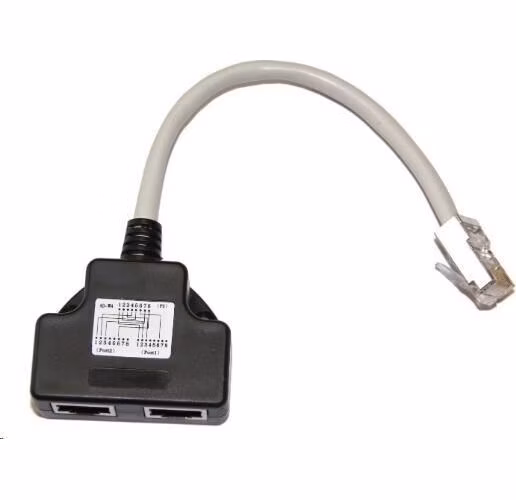 Rozdeľovací adaptér RJ45, 1x8p8c/2x8p4c, TEL-TEL