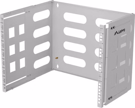 SKLÁDACÍ DRŽÁK PRO MONTÁŽ NA STĚNU 19" 8U 497X400/240 ŠEDÝ LANBERG